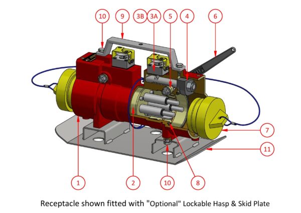 Back to Back Receptacle Quick Release (3300V) - AH334BQR