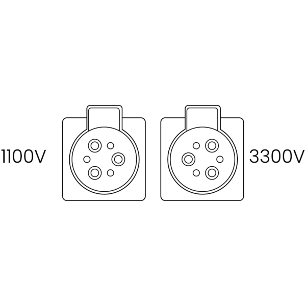 Receptacle Quick Release Gland & Bracket 6 Pin (1100V - 3300V) - 425 Amp Series - AV416BQR4 - AV436BQR4 - Image 2