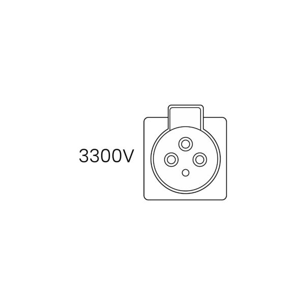 Receptacle Gland & Bracket (3300V) - 300 Amp Series - AV334B3 - Image 2